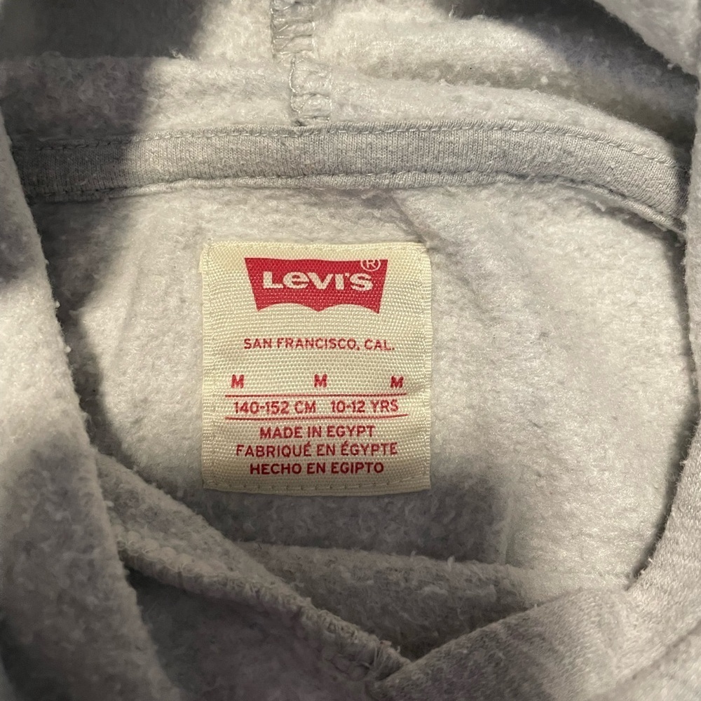 Levi's Gray girls Crop Hoodie with Leopard Logo - Picture 3 of 7